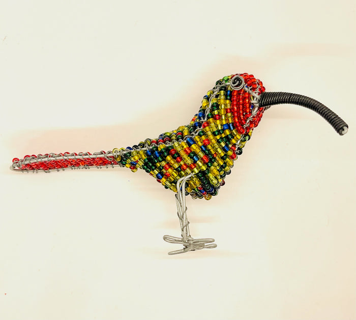 Red Sunbird (Large) - Beaded Bird