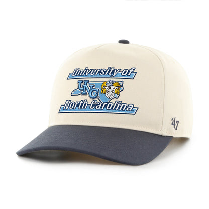 Retro Logos UNC Adjustable Embroidered Hat by 47 Brand - Detail View - 47 Brand