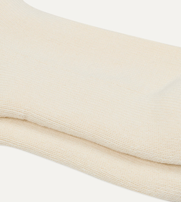 RoToTo Green and Grey Cotton Crew Socks
