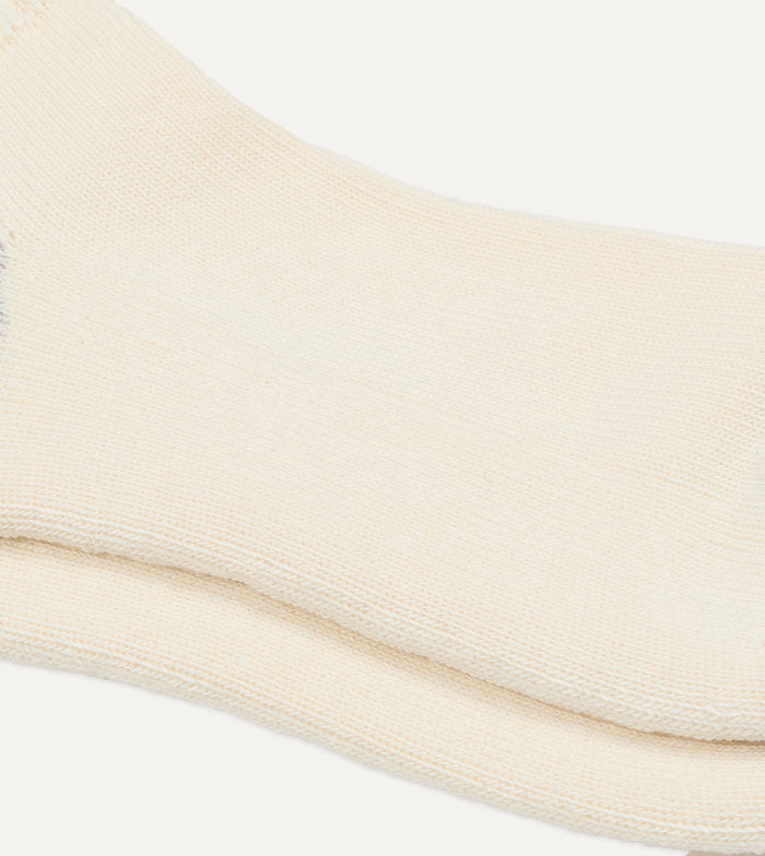 RoToTo Green and Yellow Cotton Crew Socks
