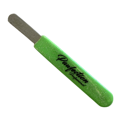 Round Curved Stripping File (FINE) w/ Green Glitter Handle