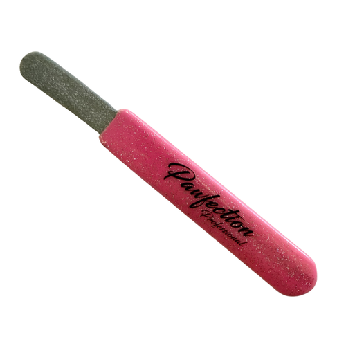 Round Curved Stripping File (FINE) w/ Pink Glitter Handle