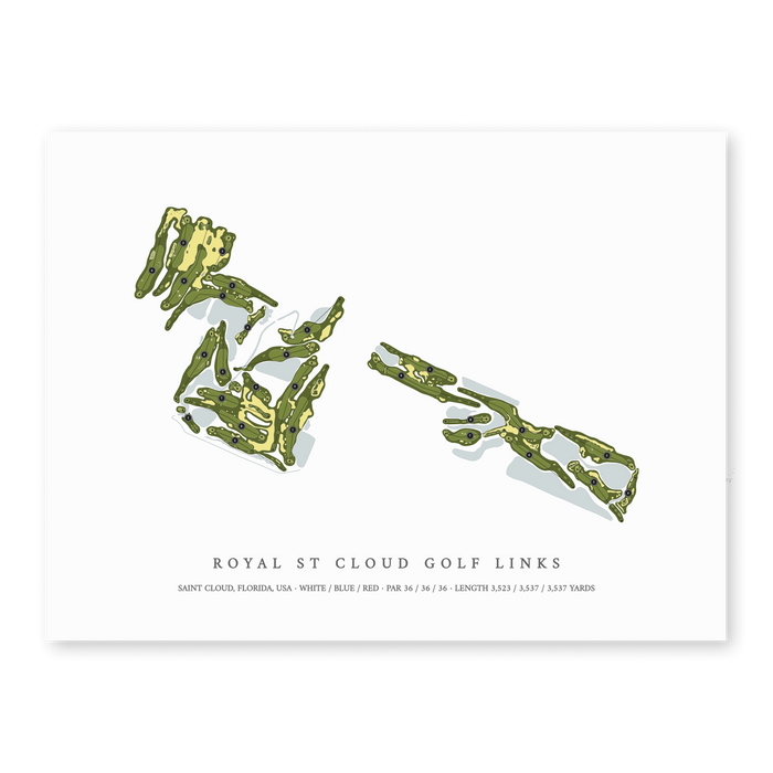 Royal St Cloud Golf Links | Golf Course Map | Unframed
