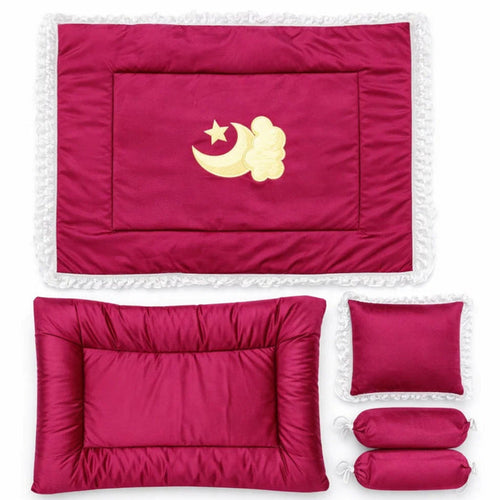 Royal's - 5 Pieces - Baby Bedding Set - Shocking Pink