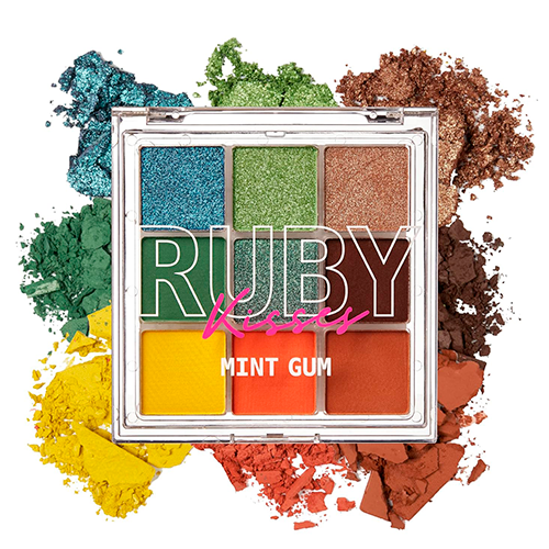 Ruby Kisses Makeup Palette 9 Colors (RMPS03D-Mint Gum)