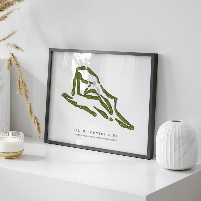 Salem Country Club | Golf Course Print | On Table