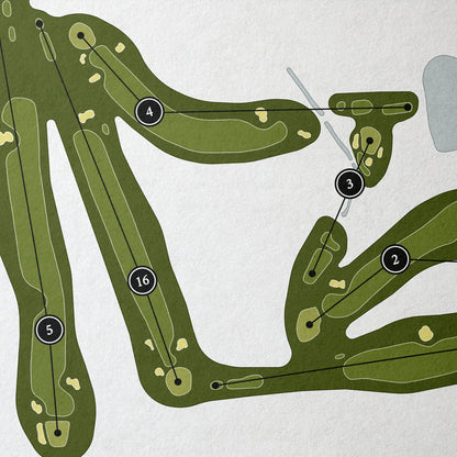 Salem Country Club | Golf Course Print | Close Up