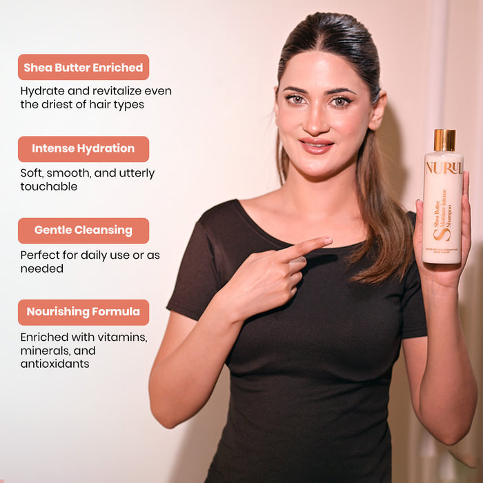 Salon Repair Treatment: Shea Butter Shampoo, Shea Butter Hair Mask & Gloss Lock Hair Serum