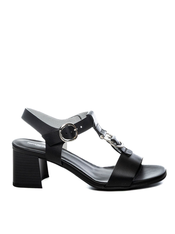 NERO GIARDINI Sandalo pelle nero E615870 TAMIGI-NERO