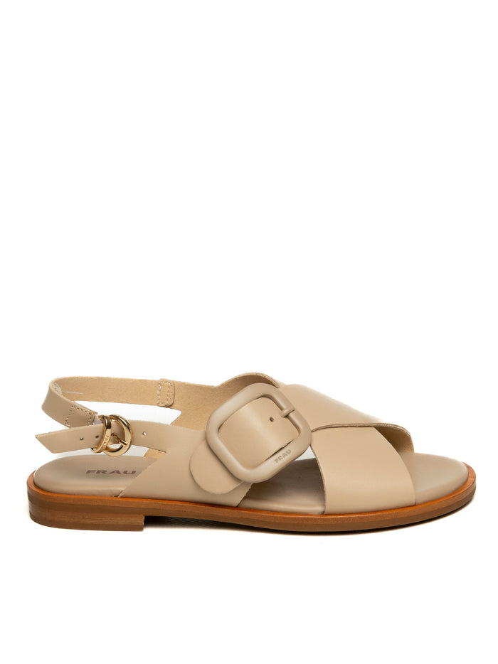 FRAU Sandalo pelle off white 85M6 LONDON-OYSTER