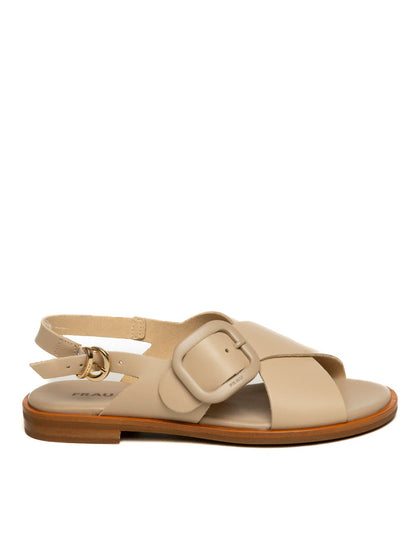 FRAU Sandalo pelle off white 85M6 LONDON-OYSTER