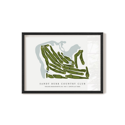 Sandy Burr Country Club | Golf Course Print | Black+Frame