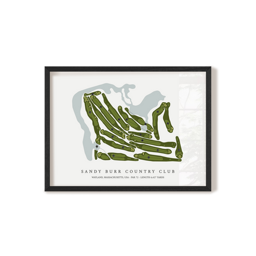Sandy Burr Country Club | Golf Course Print | Black+Frame