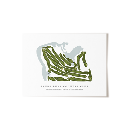 Sandy Burr Country Club | Golf Course Print | Unframed
