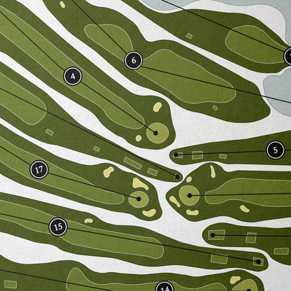 Sandy Burr Country Club | Golf Course Print | Close+Up