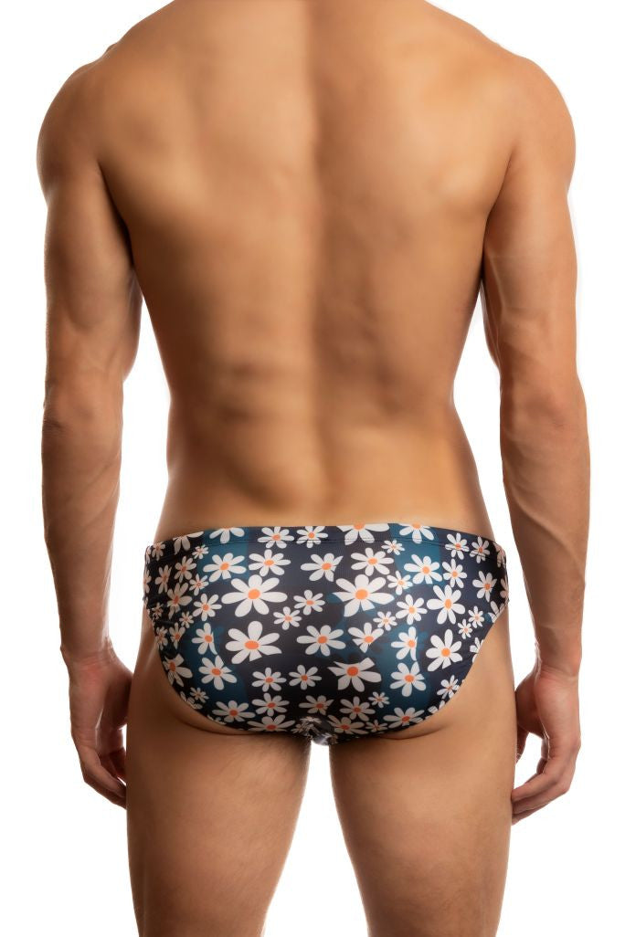 Jack Adams Santa Cruz Low-Rise 1" Swimsuit in daisy blue - premium,  fashionable and fun swimsuits, swim briefs, swim trunks and swim bikinis