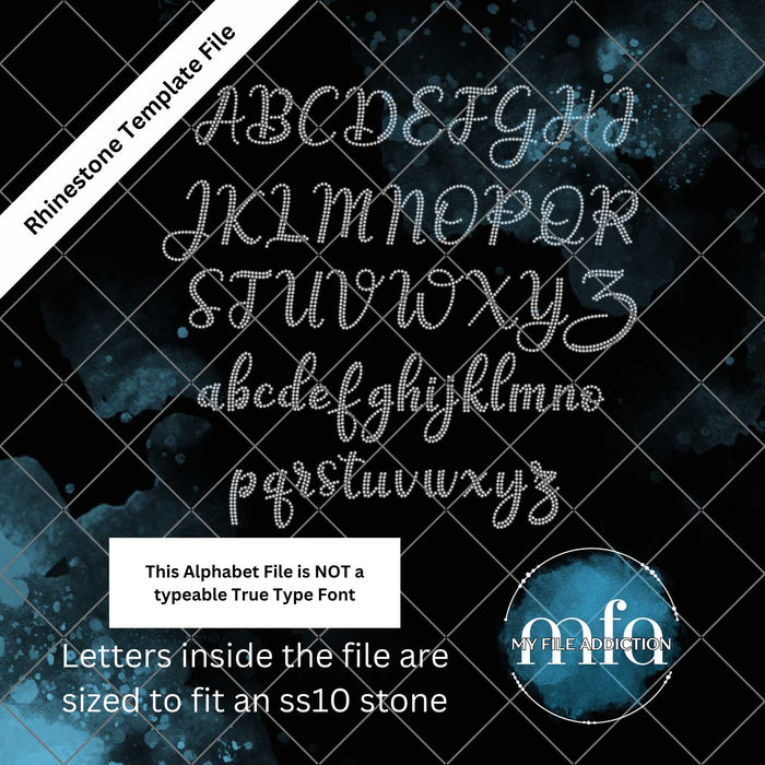 Script 02 B Rhinestone Alphabet Template File