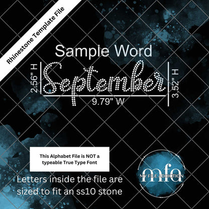 Script 02 B Rhinestone Alphabet Template File