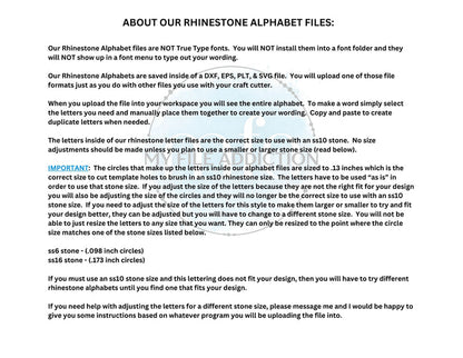 Script 02 B Rhinestone Alphabet Template File - My File Addiction