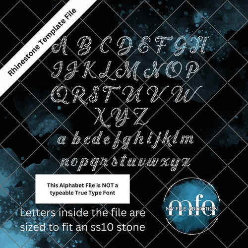 Script 05 Rhinestone Alphabet Template File
