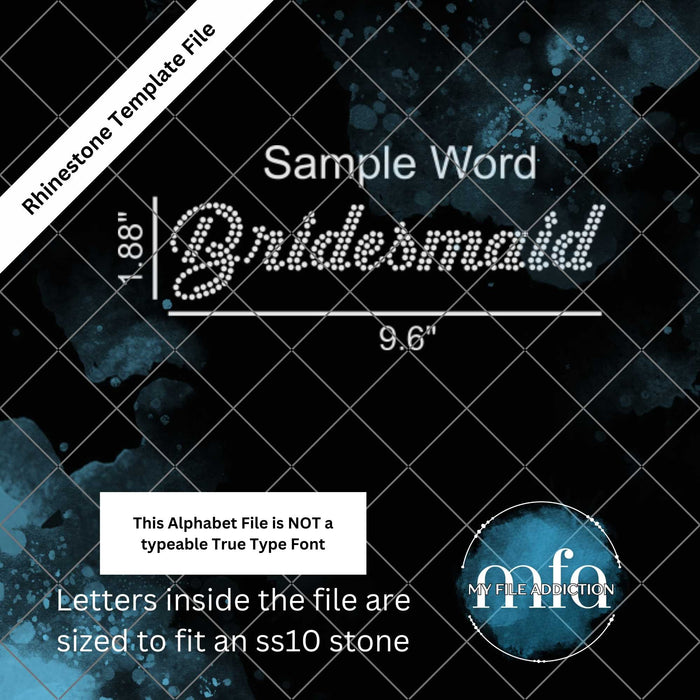 Script 05 Rhinestone Alphabet Template File
