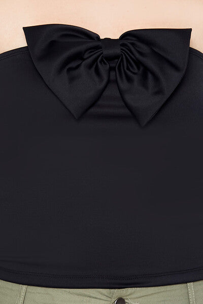 Scuba Knit Bow Tube Top