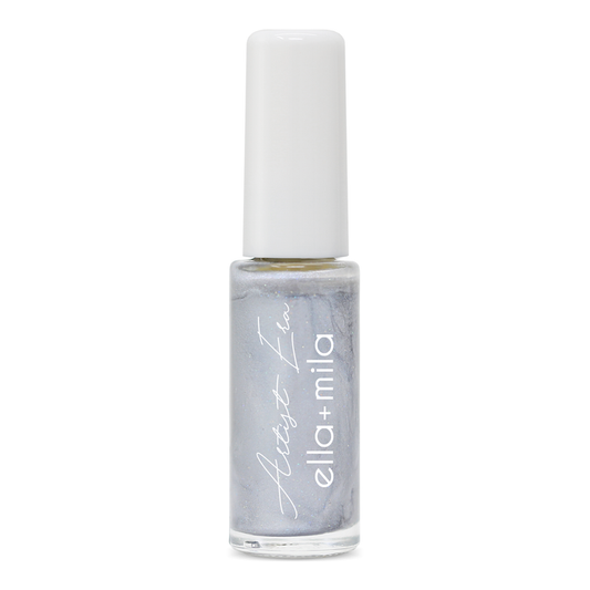 Sculpted Silver metallic silver nail art liner polish with fine brush – ella+mila Artist Era