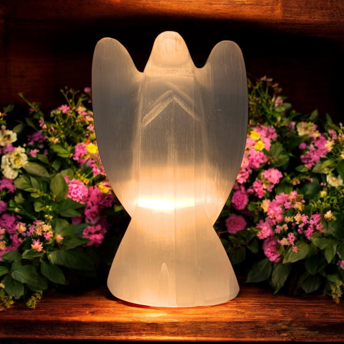 Selenite Lamp - Angel