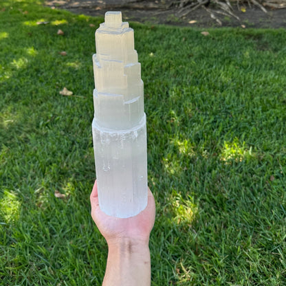 Selenite Lamp Large