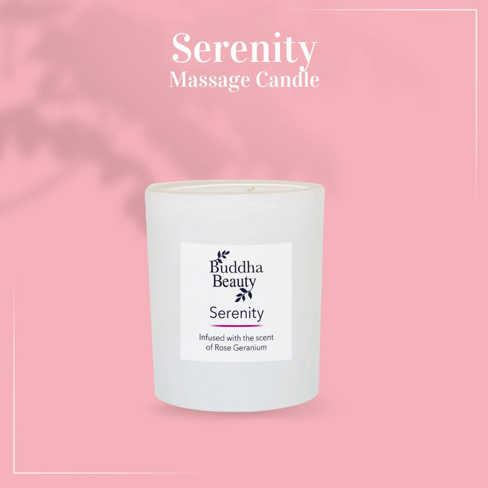Serenity Rose Geranium Room Fragrance Collection - Buddha Beauty Skincare Room Candle #vegan# #cruelty-free# #skincare#