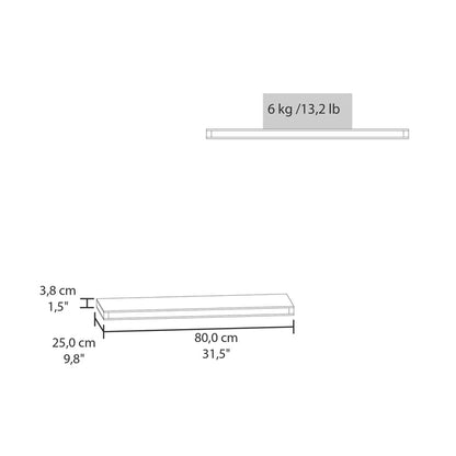 Set of 2 Mahogany Floating Salon Display Shelves