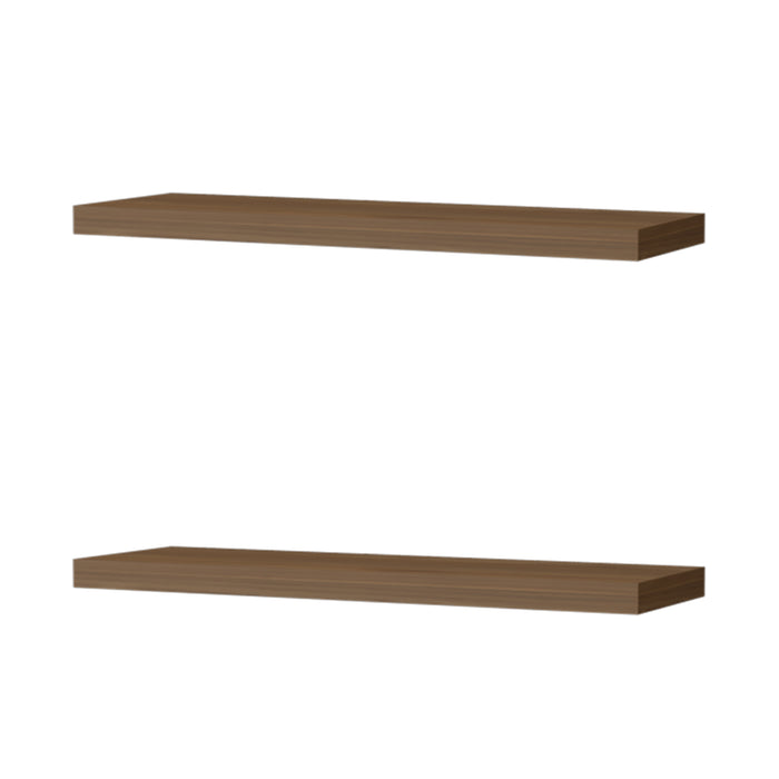 Set of 2 Mahogany Floating Salon Display Shelves