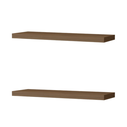 Set of 2 Mahogany Floating Salon Display Shelves