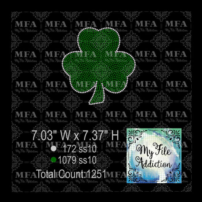 Shamrock Rhinestone Digital Download File - My File Addiction
