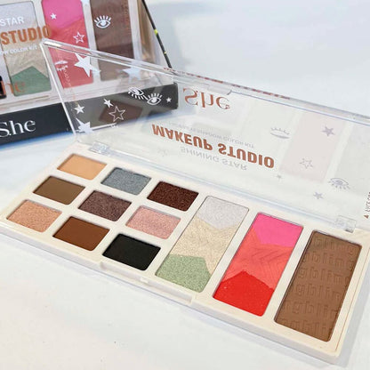 S.he Makeup Shining Star Makeup Studio Face & Eyeshadow Palette