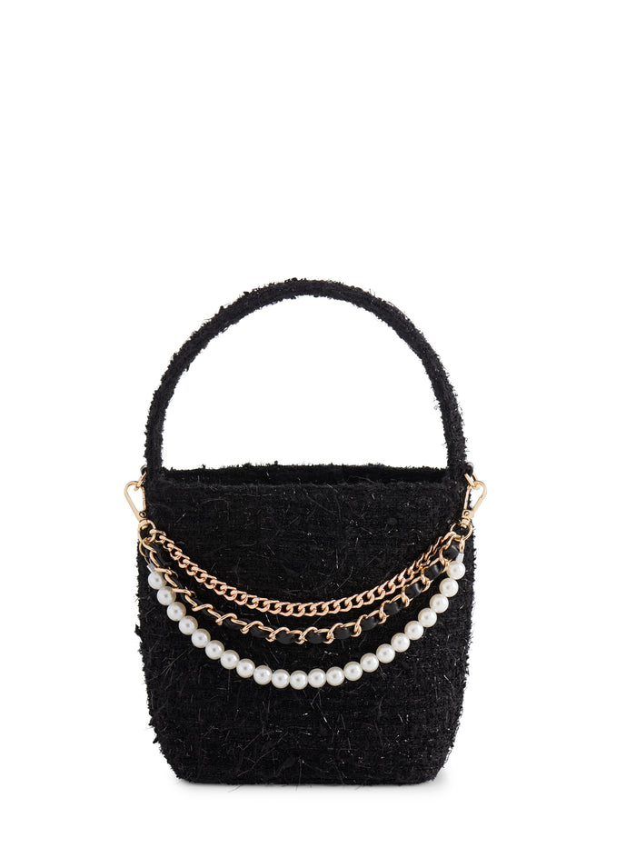 Shiraleah Annie Top Handle Bucket Bag, Black