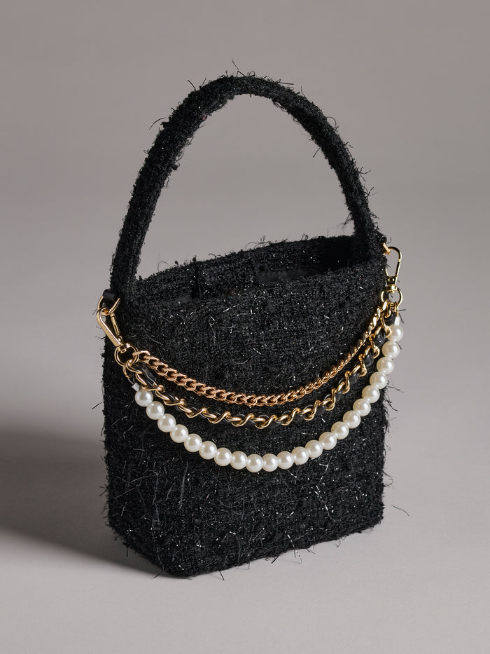 Shiraleah Annie Top Handle Bucket Bag, Black