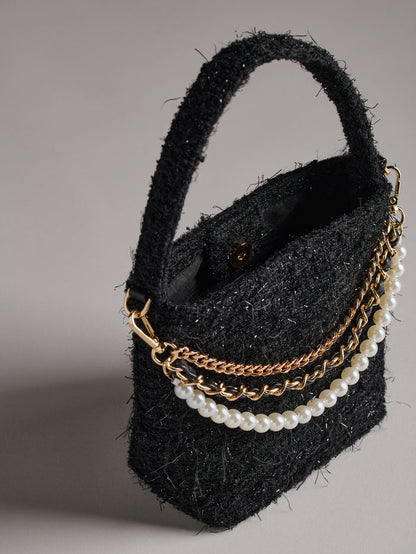 Shiraleah Annie Top Handle Bucket Bag, Black