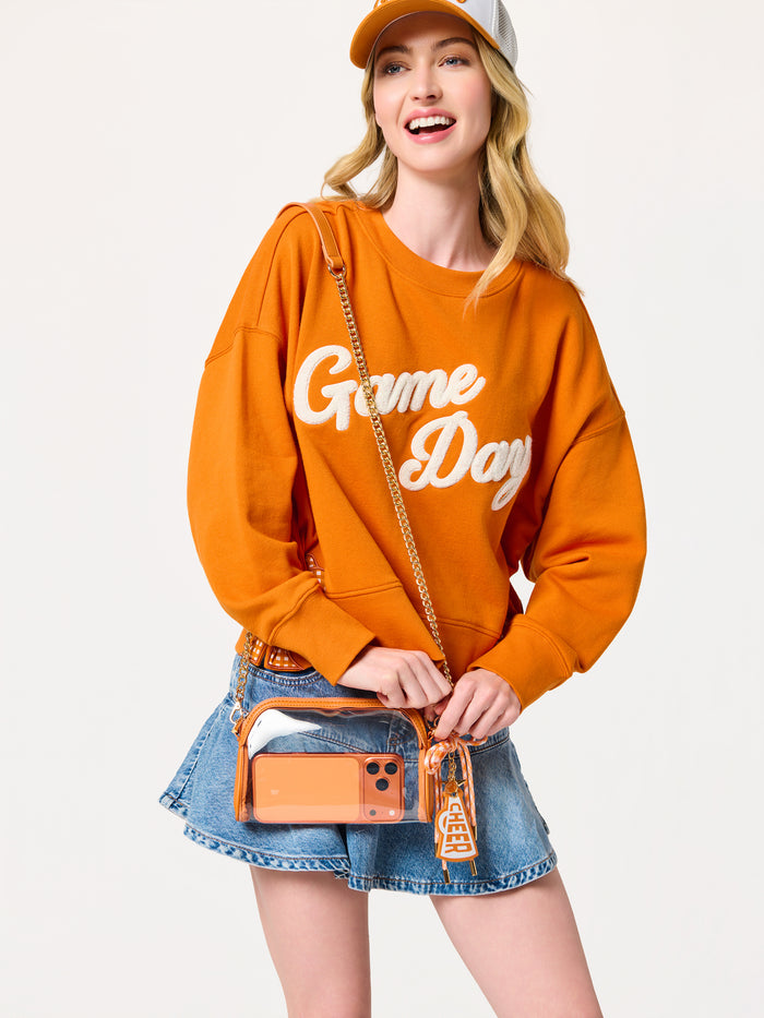 Shiraleah "Cheer" Gameday Bag Charm/Key Ring BURNT ORANGE / OS