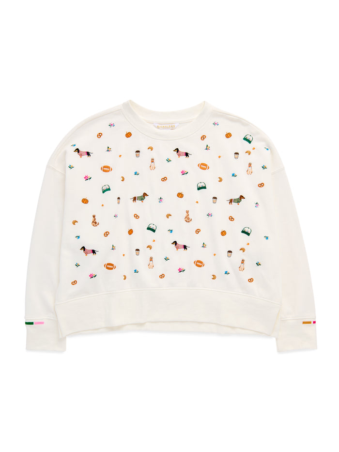 Shiraleah Fall Icons Relaxed Sweatshirt IVORY / EXTRA SMALL