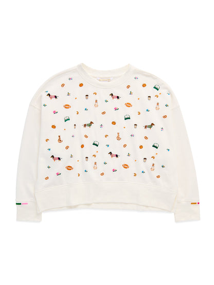 Shiraleah Fall Icons Relaxed Sweatshirt IVORY / EXTRA SMALL