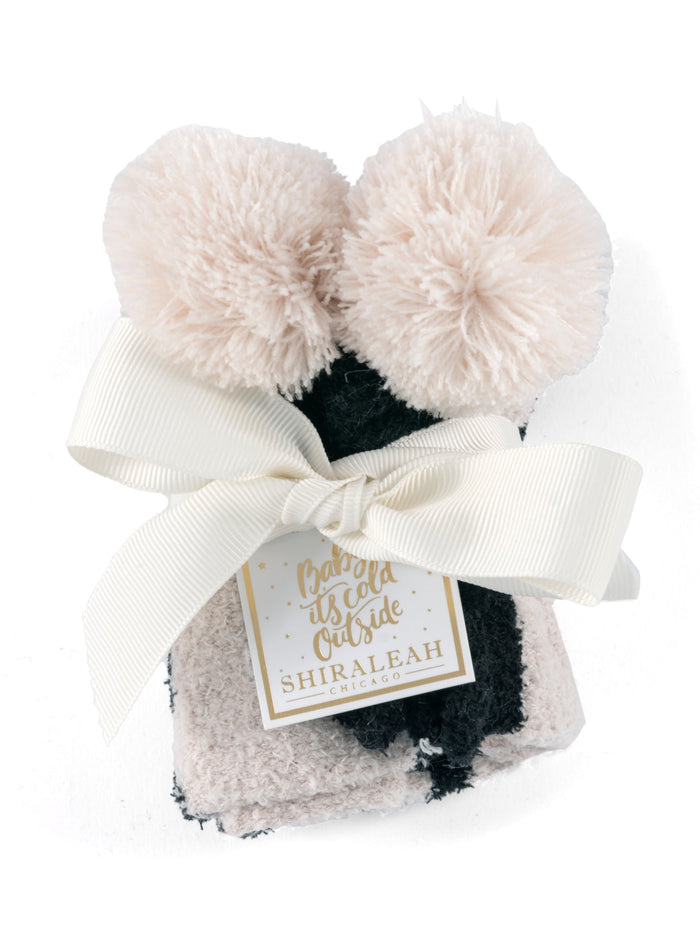 Shiraleah "Hey Boo" Home Socks, Taupe - FINAL SALE ONLY
