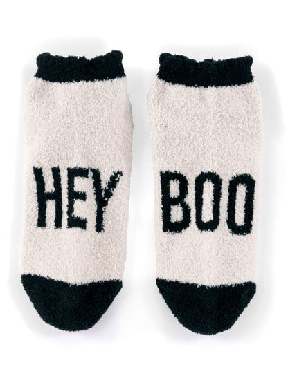 Shiraleah "Hey Boo" Home Socks, Taupe - FINAL SALE ONLY