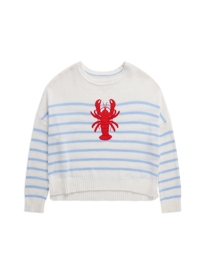 Shiraleah Lobster Relaxed Fashion Fit Sweater, White SMALL