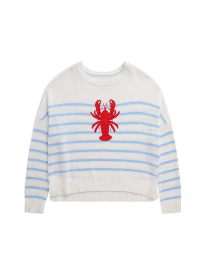 Shiraleah Lobster Relaxed Fashion Fit Sweater, White SMALL