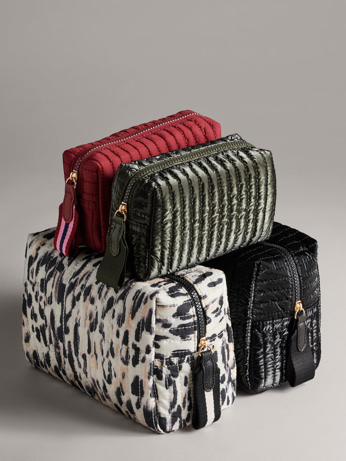 Shiraleah Logan Small Boxy Cosmetic Pouch OLIVE
