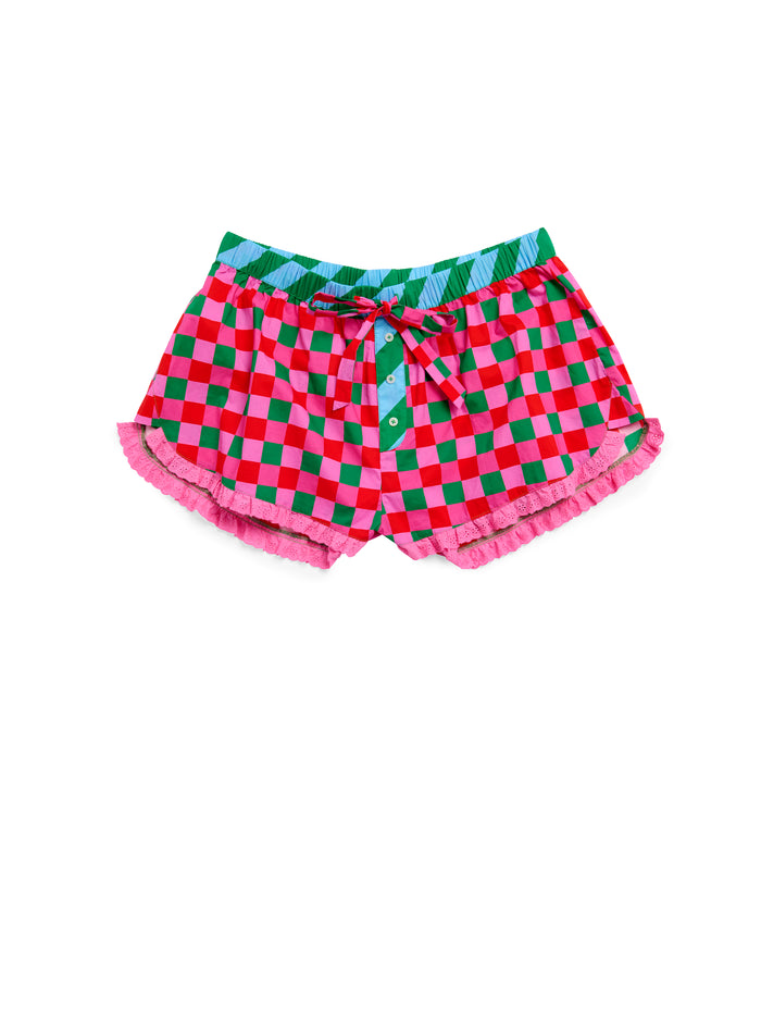 Shiraleah Checkered Boxer Short, Multi