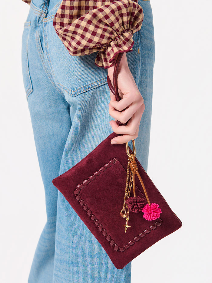 Shiraleah Pom Pom Bag Charm/Key Ring FUCHSIA / OS