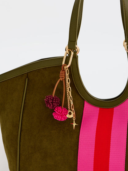 Shiraleah Pom Pom Bag Charm/Key Ring FUCHSIA / OS