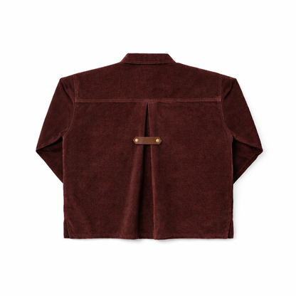 shirt l/s corduroy back pleat - brick